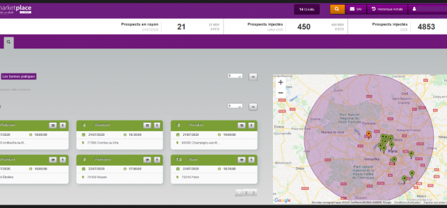 Visualisation Recherche Prospect